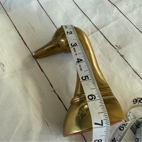 Elegant Brass Duck Bookends - Picture 8 of 11